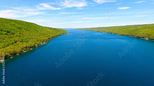 Aerial view of Skaneateles lake