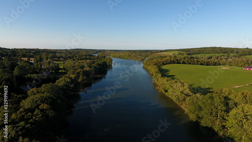 Aerial view of a river © Jon