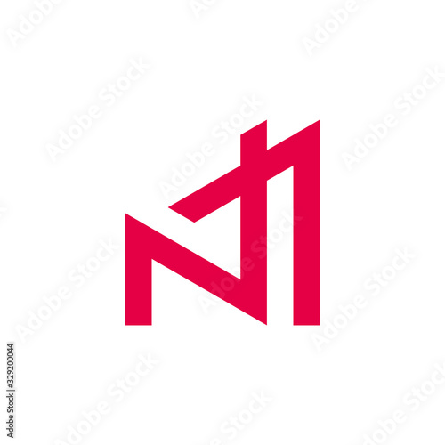 Free Download letter nt abstract simple geometric arrow line logo vector - GFXLoad