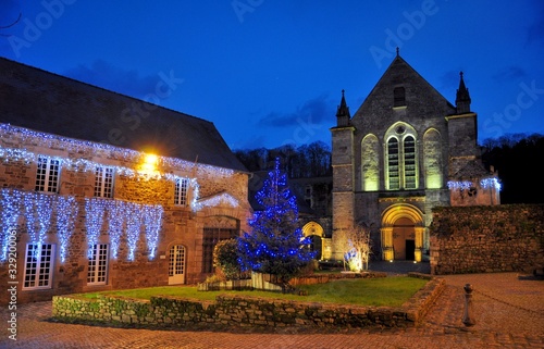 The beautiful church at the abbey of Lehon in Brittany. France photo