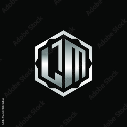 Initial Letters LM Hexagon Logo Design