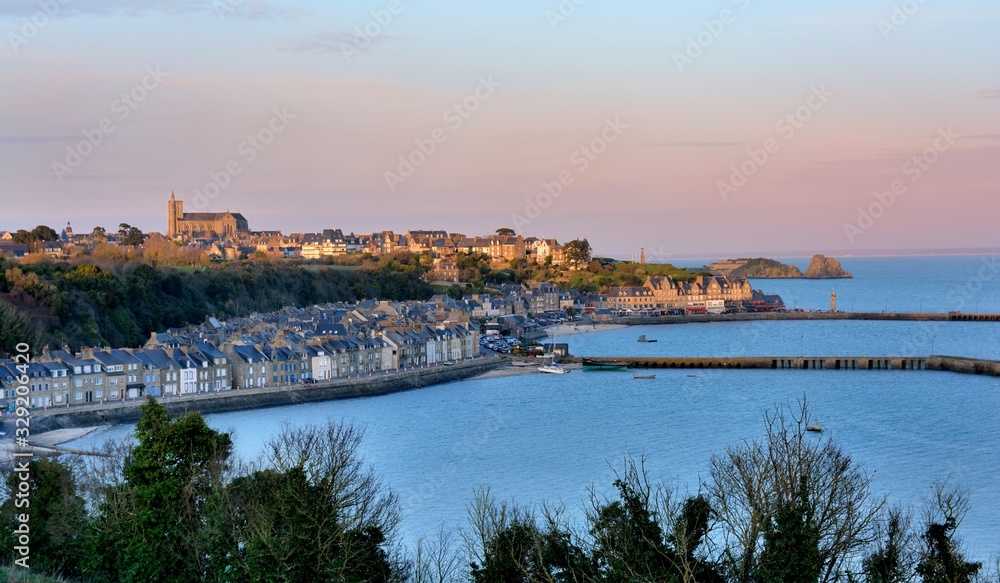 Beautiful view of the Cancale city in Brittany. France