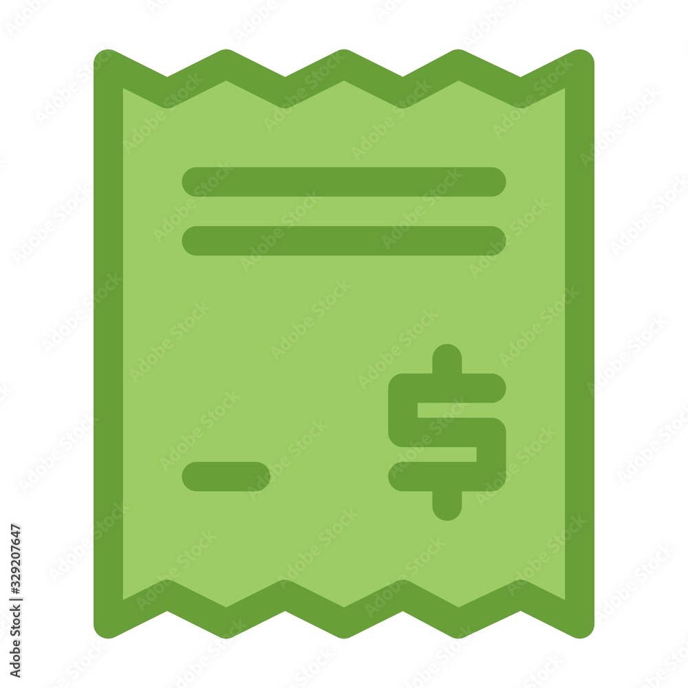 Bank receipt icon in flat style. Sales, accounting report. Income statement, balance sheet symbol. Bank receipt icon in flat style. Sales, accounting report. Income statement, balance sheet symbol.