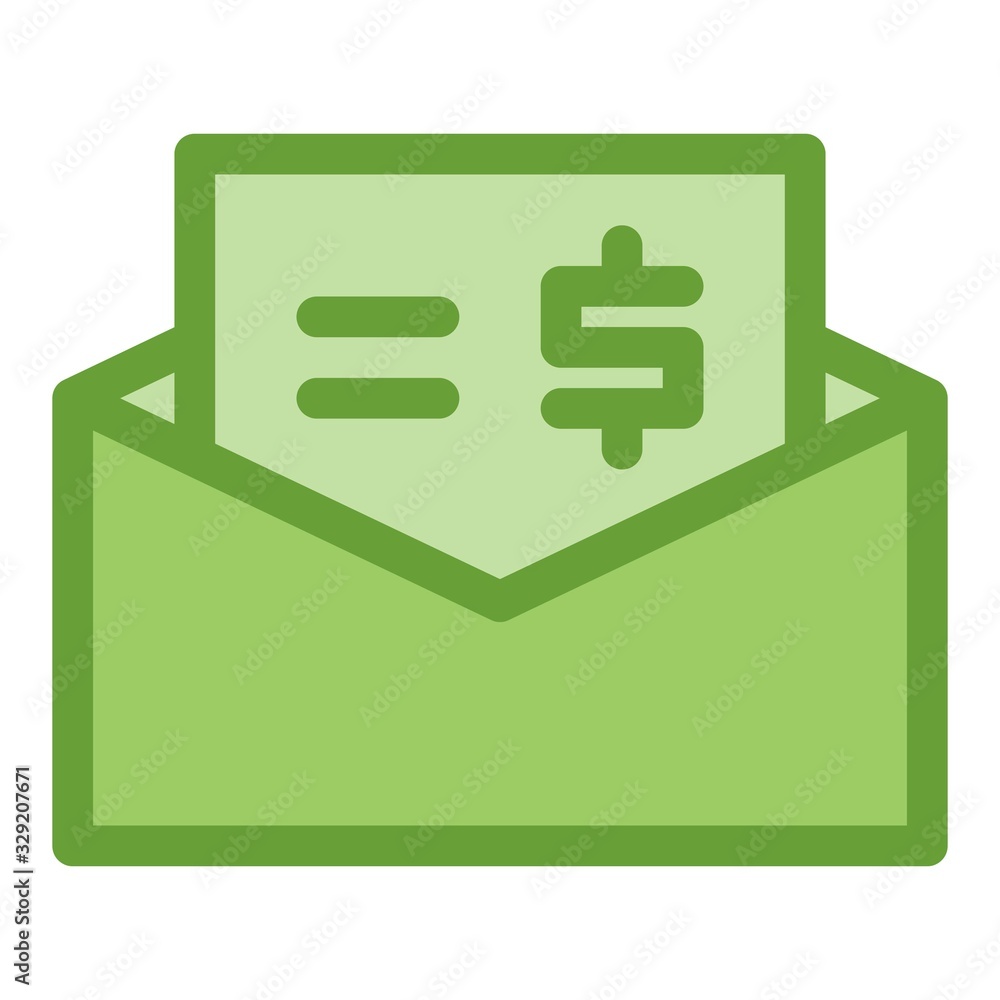 Money in envelope sign. Compensation symbol. Sending money icon in flat style. Money in envelope sign. Compensation symbol. Sending money icon in flat style.