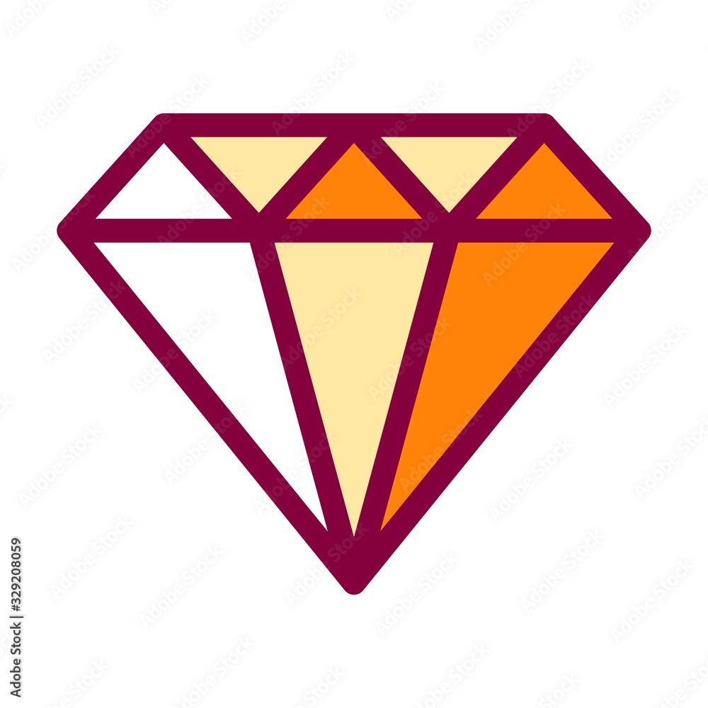 Diamond icon in flat style. Luxury, expensive jewellery sign. Precious stone, gems symbol. Diamond icon in flat style. Luxury, expensive jewellery sign. Precious stone, gems symbol.