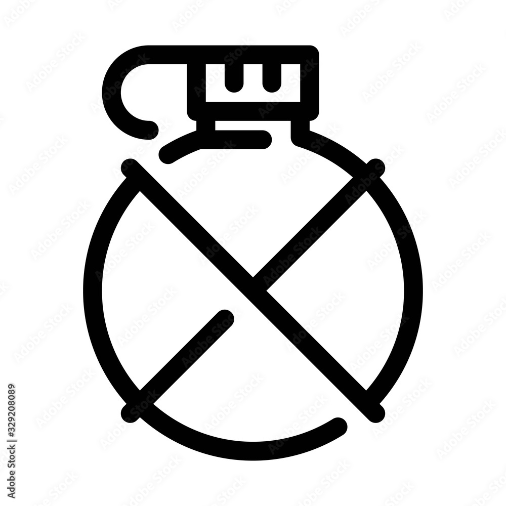 Bomb icon in line style. Hand grenade, trench bomb symbol. Military explosives sign. Bomb icon in line style. Hand grenade, trench bomb symbol. Military explosives sign.