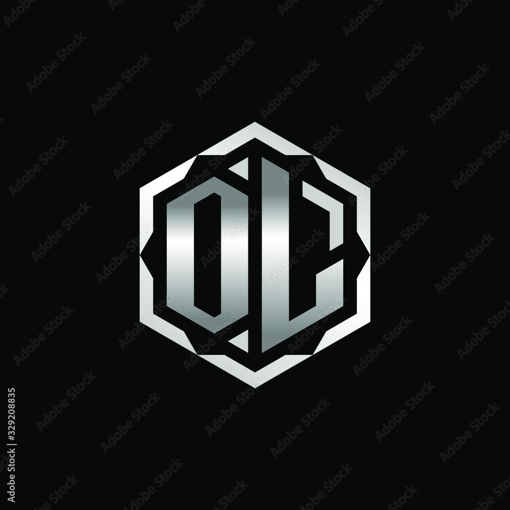 Initial Letters OL Hexagon Logo Design Initial Letters OL Hexagon Logo Design
