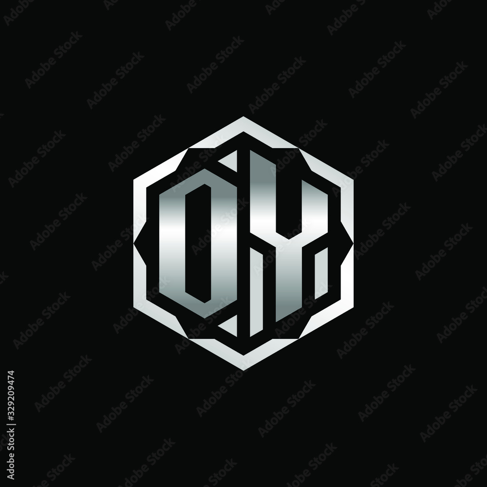 Initial Letters OY Hexagon Logo Design Initial Letters OY Hexagon Logo Design