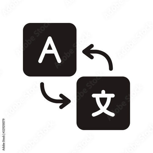 Translate icon in trendy flat style design. Vector graphic illustration. Suitable for website design, logo, app, and ui. Vector file. Pixel perfect. EPS 10.