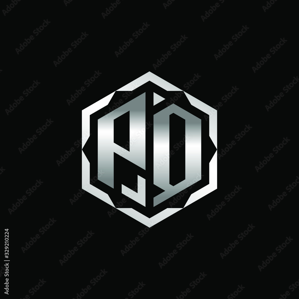 Initial Letters PQ Hexagon Logo Design Initial Letters PQ Hexagon Logo Design