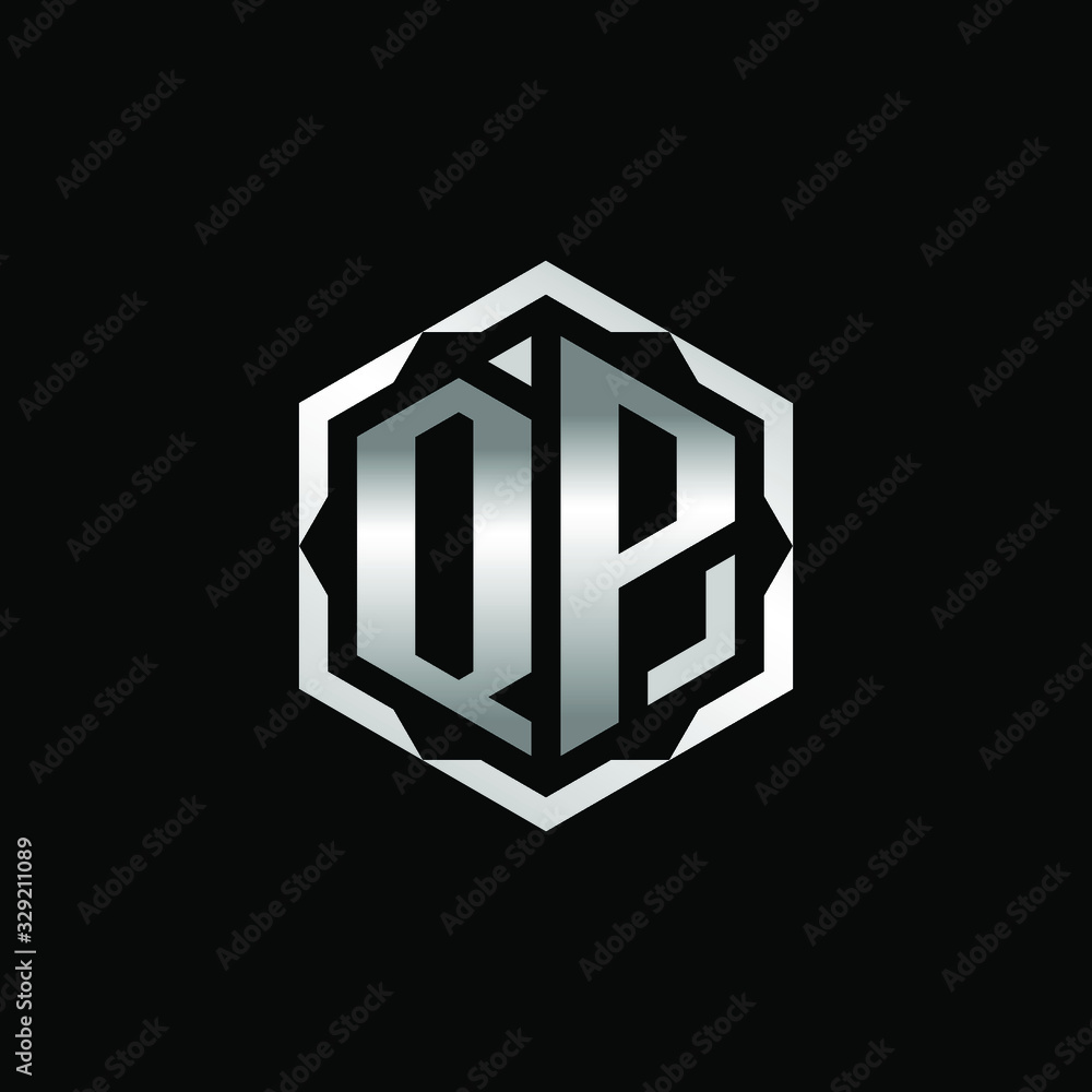 Initial Letters QP Hexagon Logo Design Initial Letters QP Hexagon Logo Design