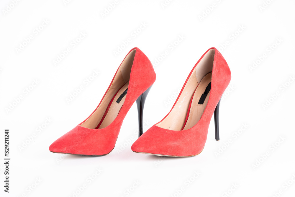 Red heels or stiletto isolated on white Red heels or stiletto isolated on white