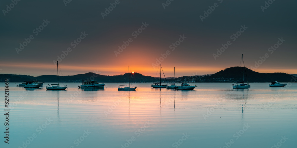 A Blanketed Sky, Boats and Reflections on the Bay A Blanketed Sky, Boats and Reflections on the Bay