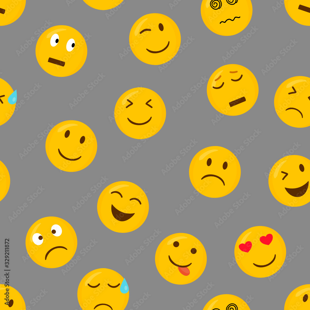 Fototapeta premium Emotion seamless pattern background.