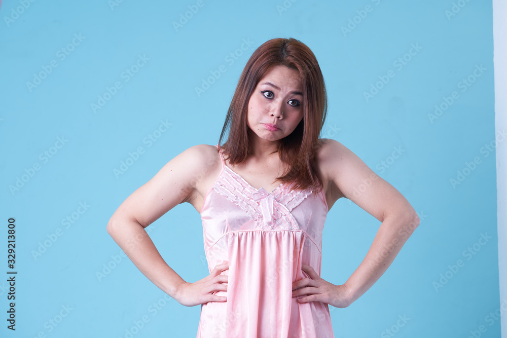Beauty asian women with variety reaction face Beauty asian women with variety reaction face