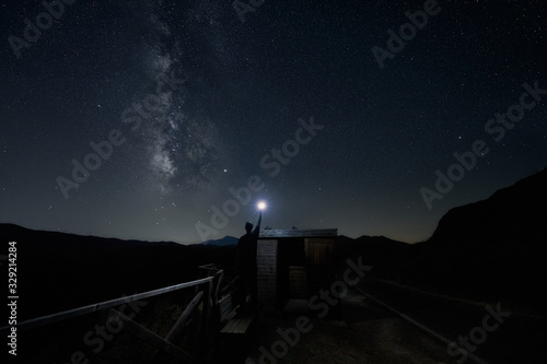 Milky Way over the sky of El Chorro, Malaga, Spain