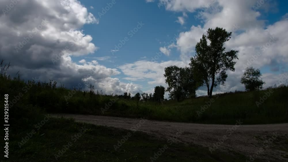 TIME-LAPSE: Summer landscape and coming a rain TIME-LAPSE: Summer landscape and coming a rain