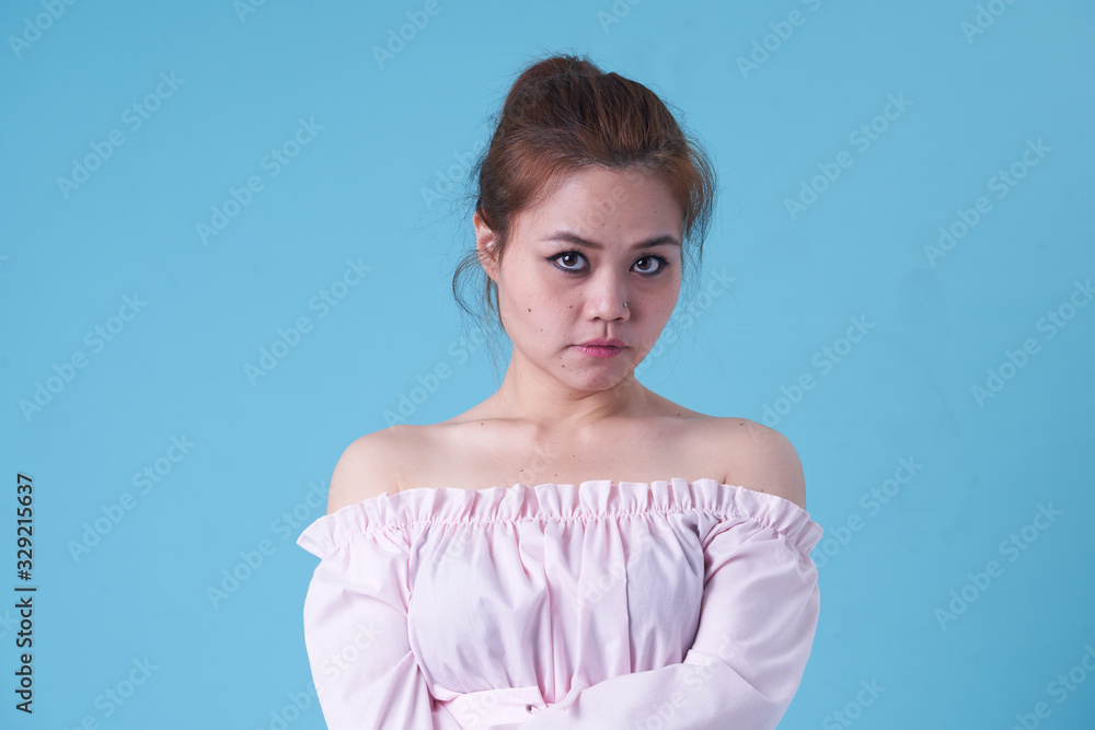 Beauty asian women with variety reaction face Beauty asian women with variety reaction face