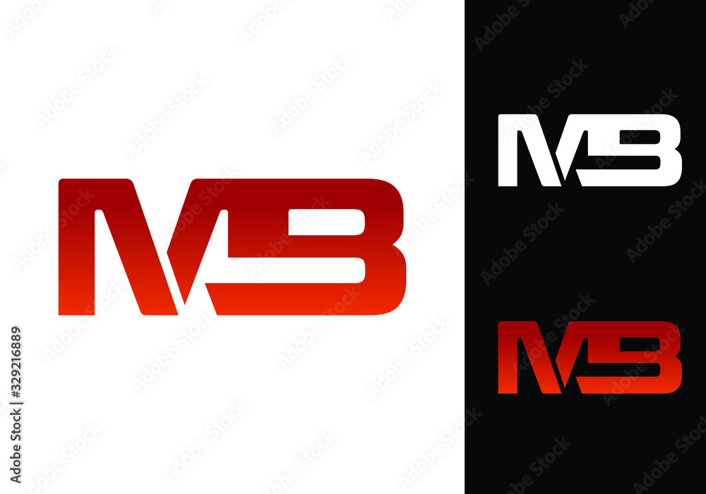 Obraz premium M B MB Initial Letter Logo design vector template, Graphic Alphabet Symbol for Corporate Business Identity