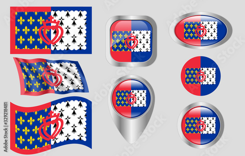 Wallpaper Mural Flag of Pays-de-la-Loire, France Torontodigital.ca