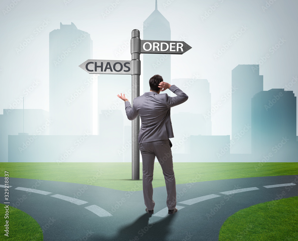 Businessman in difficult choice concept Businessman in difficult choice concept