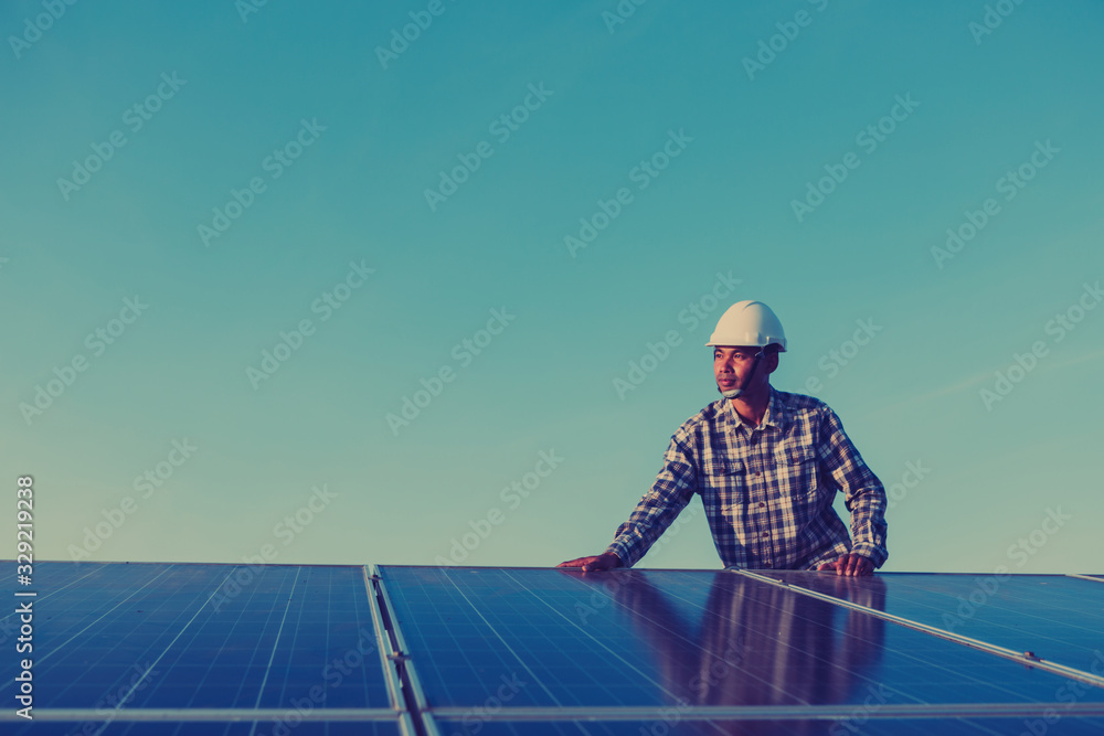 custom made wallpaper toronto digitallabor working on solar rooftop, Engineering of solar industry