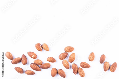 Almonds isolated on white
