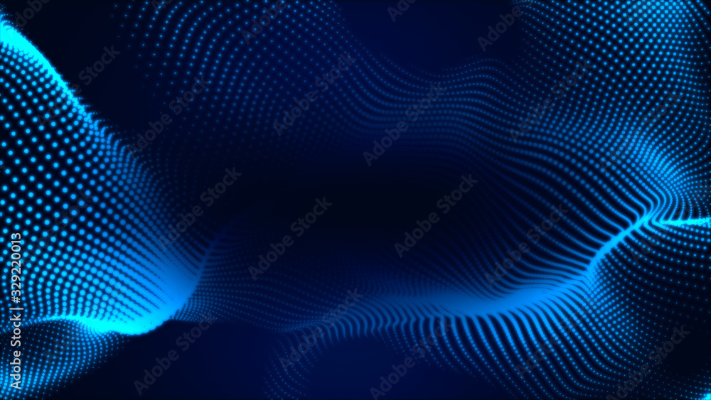 Dot white blue wave light screen gradient texture background. Abstract technology big data digital background. 3d rendering. Dot white blue wave light screen gradient texture background. Abstract technology big data digital background. 3d rendering.