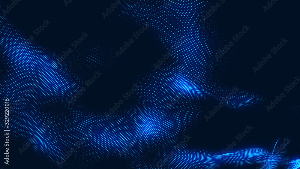 Dot white blue wave light screen gradient texture background. Abstract technology big data digital background. 3d rendering. Dot white blue wave light screen gradient texture background. Abstract technology big data digital background. 3d rendering.