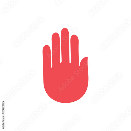 Palm hand graphic design template vector isolated