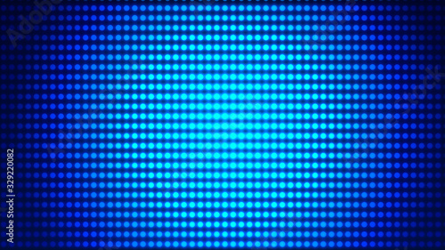 Dot white blue pattern screen led light gradient texture background. Abstract technology big data digital background. 3d rendering.