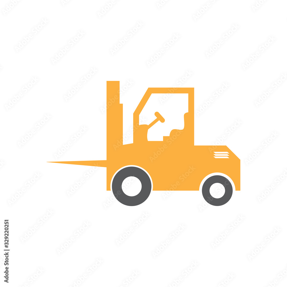 Naklejka premium Forklift graphic design template vector isolated