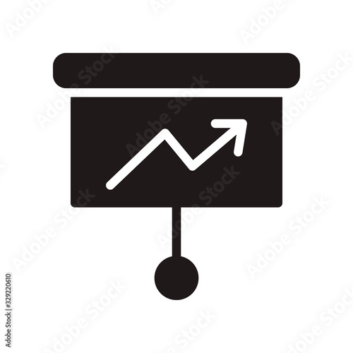 Presentation board icon. Vector graphic illustration. Suitable for website design, logo, app, template, and ui. EPS 10.