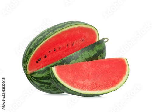 Sliced watermelon  isolated on white background.