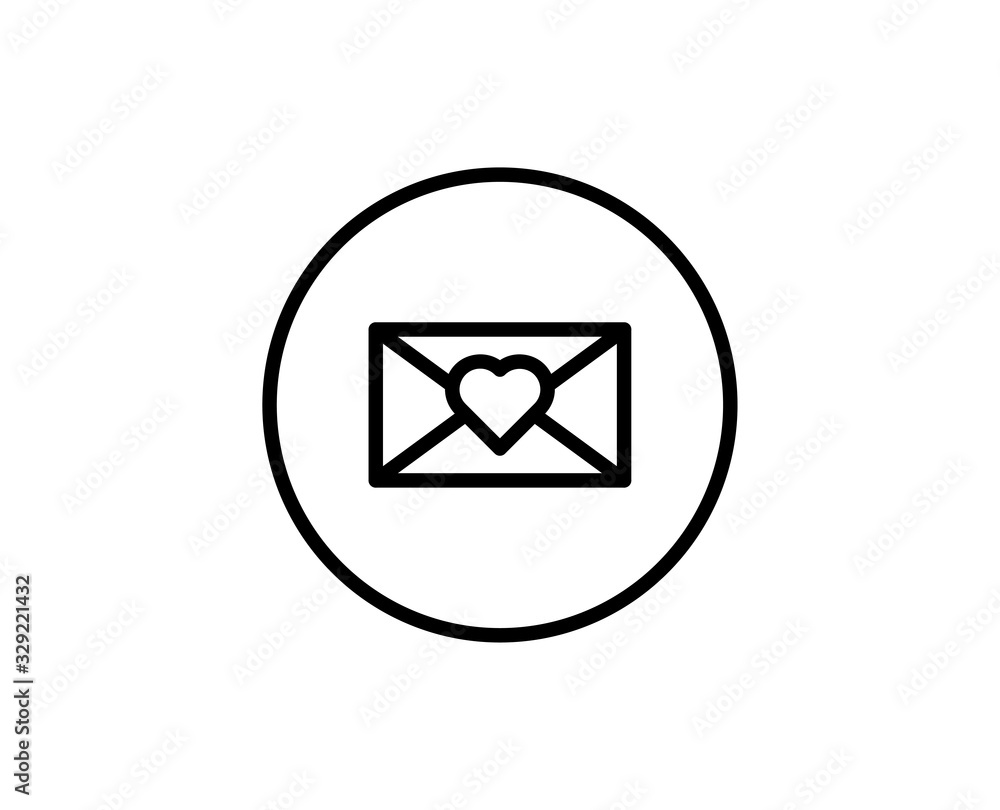 Greeting card line icon Greeting card line icon