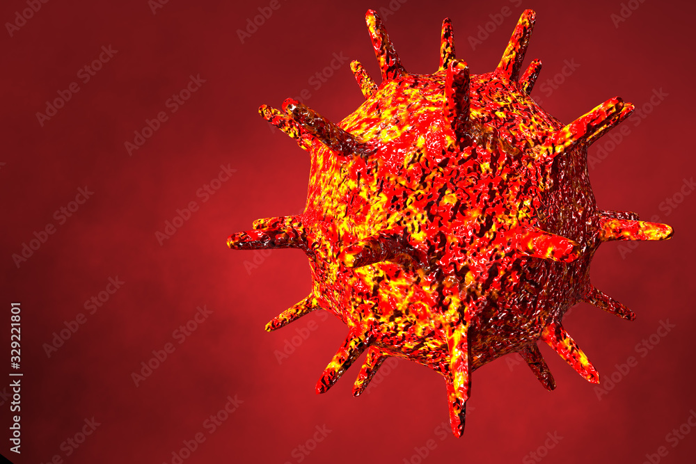 Coronavirus 2019 COVID-19 outbreak. Biology science 3D illustration. Coronavirus 2019 COVID-19 outbreak. Biology science 3D illustration.