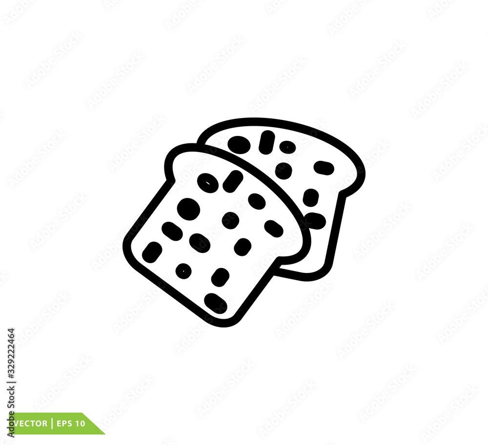 Bread icon vector logo design template Bread icon vector logo design template