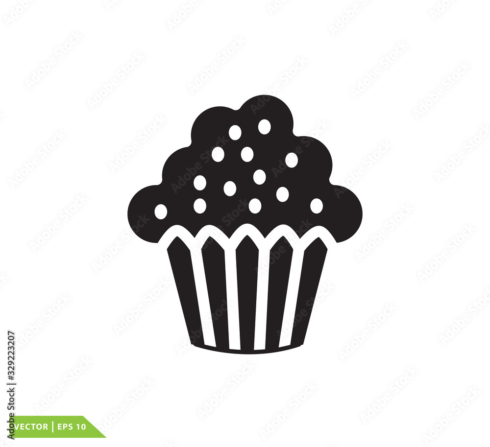 Cup cake icon vector logo design template Cup cake icon vector logo design template
