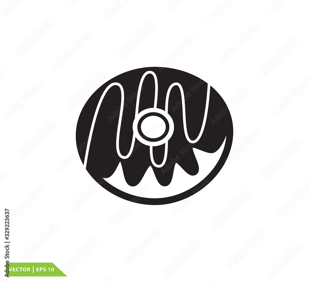 Donuts icon vector logo design template Donuts icon vector logo design template