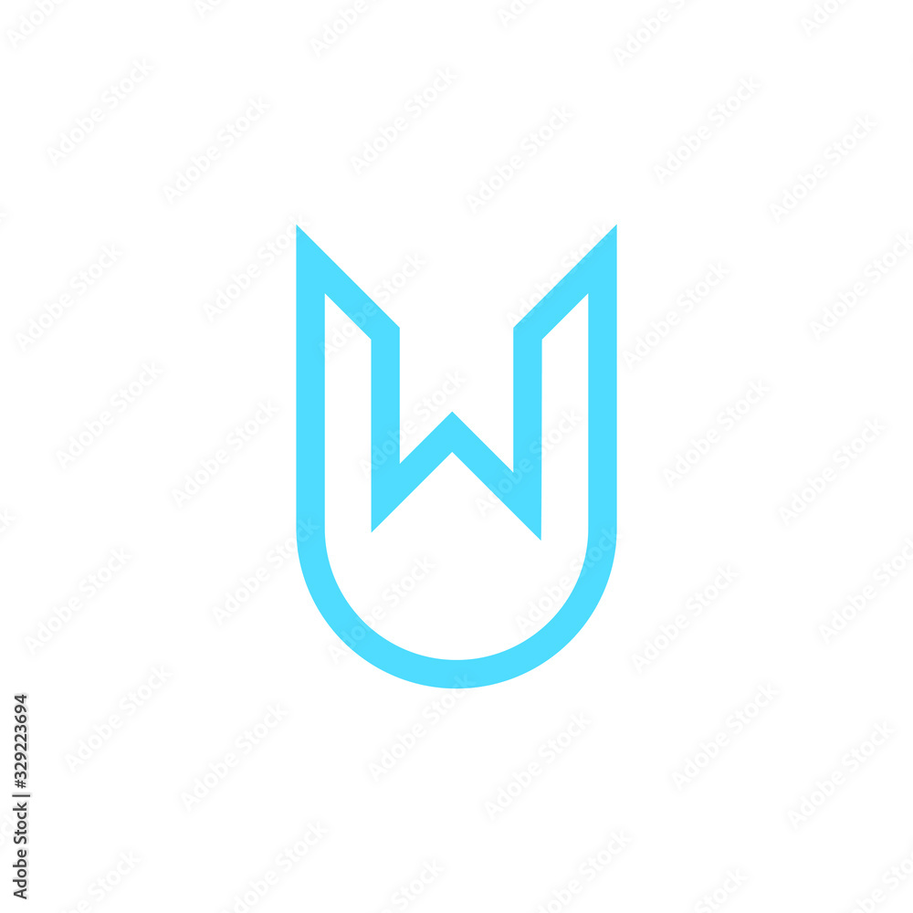 Initial letter w icon. Vector letter w logo. Stock illustration