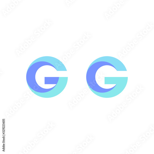 Initial letter g vector icon. Stock illustration