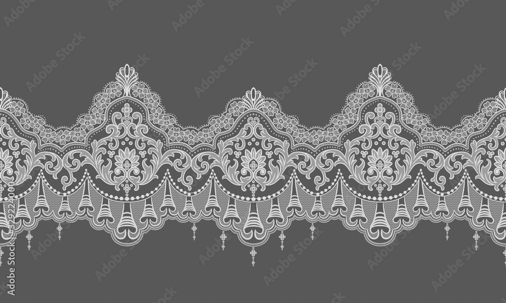 Classic paisley and lace pattern, wallpaper pattern
