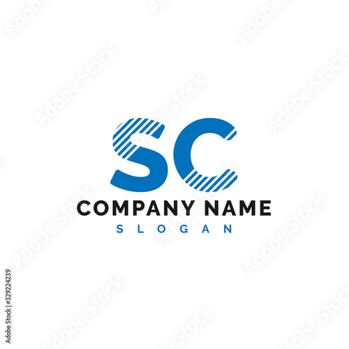 SC Letter Logo Design. SC letter logo Vector Illustration - Vector