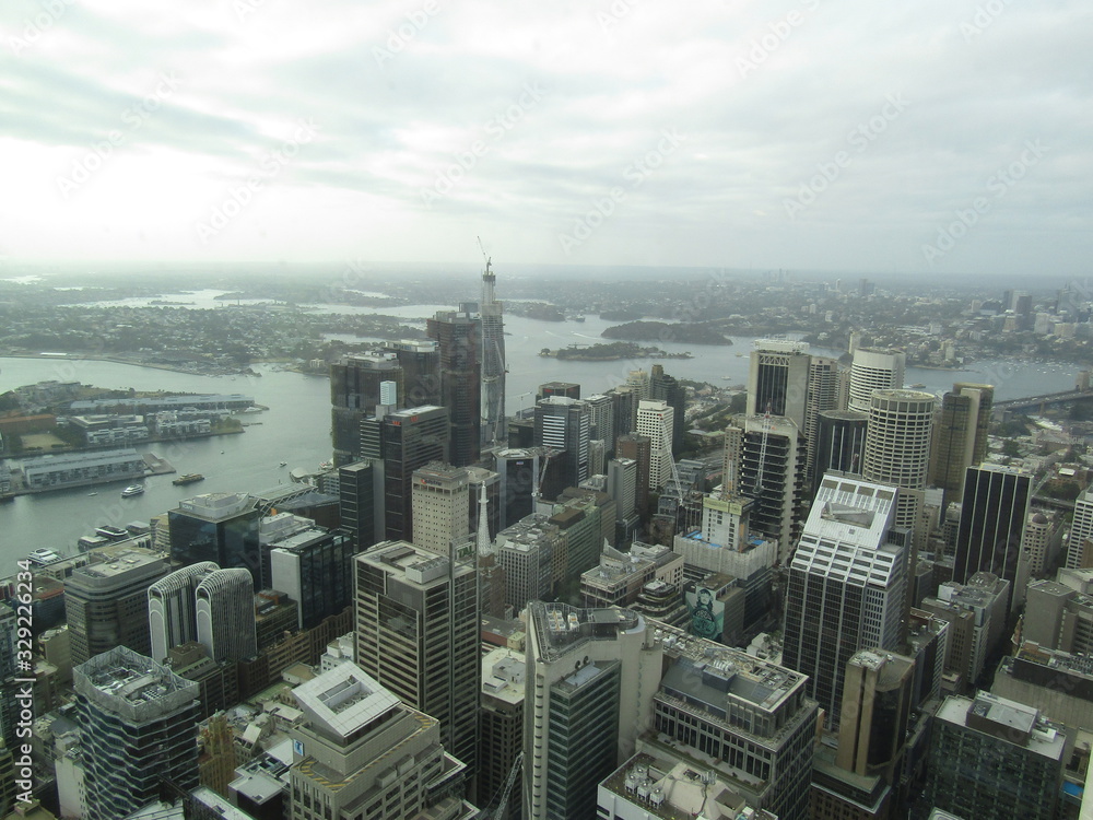 Fototapeta premium aerial view of city