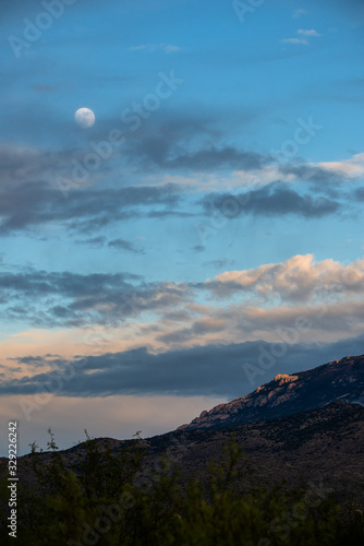 Moon over the mountains