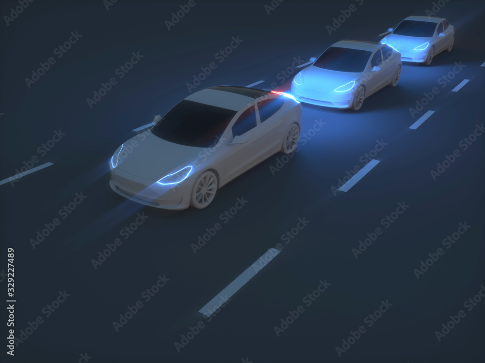 Driverless self driving, autonomous vehicle, autopilot vehicle with lidar technology, electric vehicle