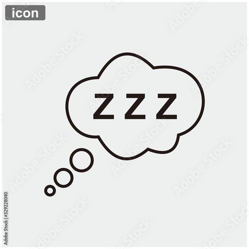 Bubble sleep icon vector illustration symbol