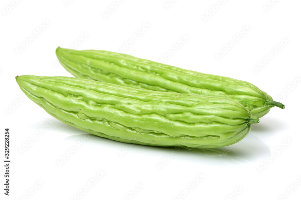 Bitter melon , Bitter gourd on white background Bitter melon , Bitter gourd on white background