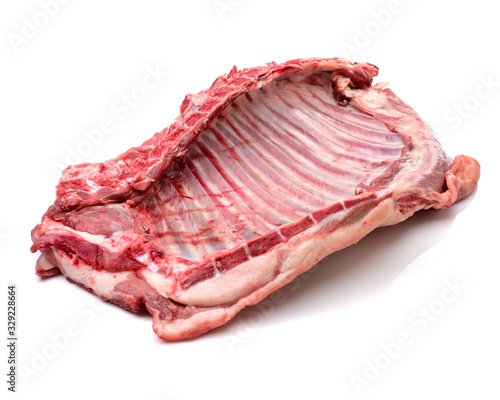 Pork ribs on white background