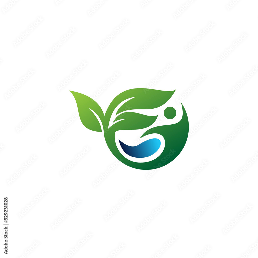 leaf people logo template leaf people logo template